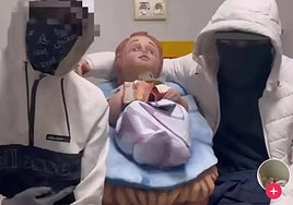 A screenshot of the video uploaded by St Vincent Kidnappers to Tik Tok.