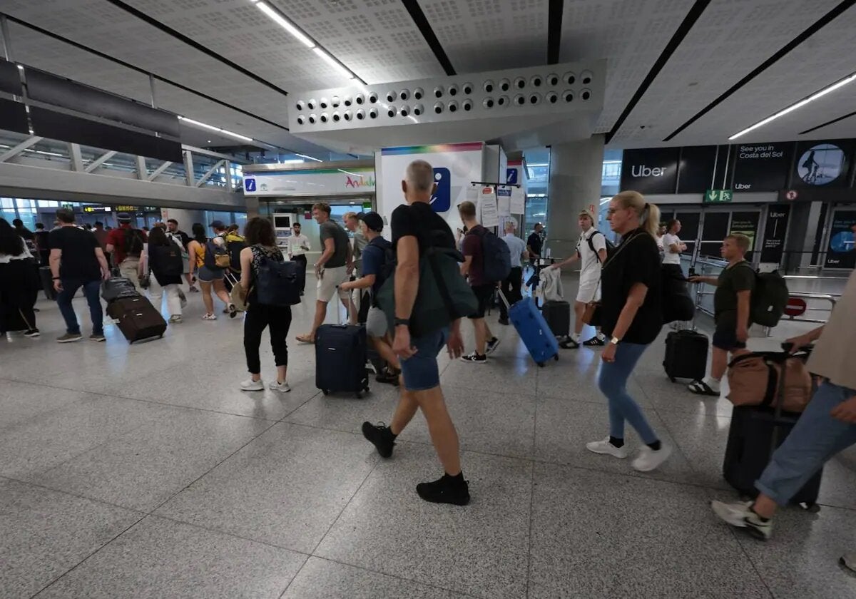 Passengers arrive at Malaga Airport (file image).