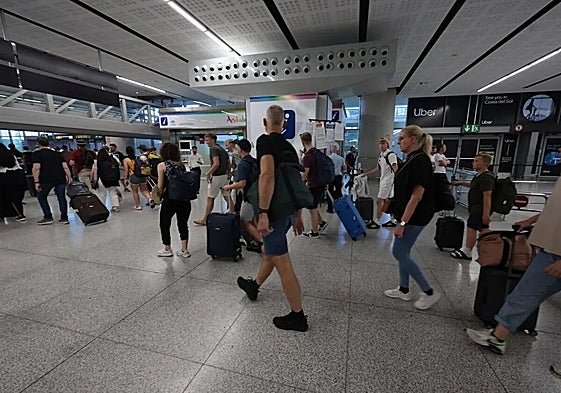 Passengers arrive at Malaga Airport (file image).