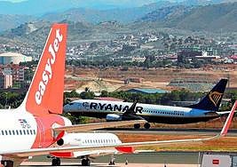 File image of easyJet and Ryanair aircraft at Malaga Airport.