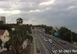 Image of the traffic tailbacks caused by the incident.