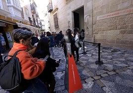 Queues this week at the entrance to the Museo Picasso Málaga.