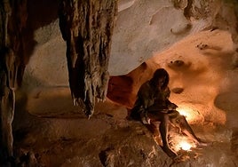 A still from the documentary filmed in the Rincón de la Victoria caves.
