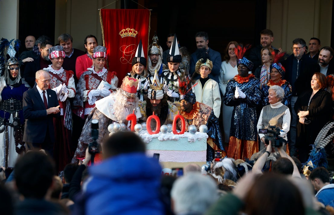 The Three Kings parade in Malaga city.