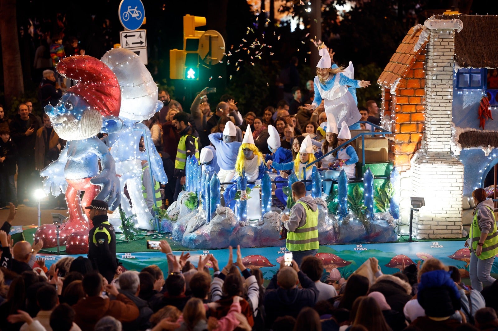 The Three Kings parade in Malaga city.