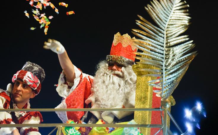 The Three Kings parade in Malaga city.