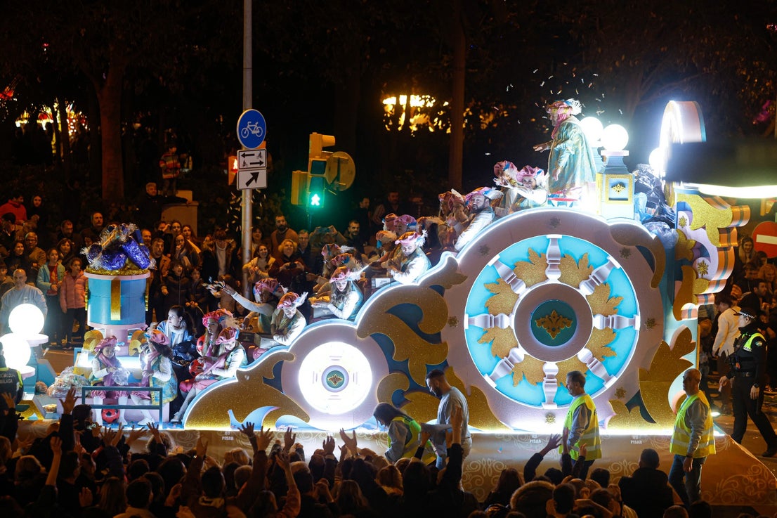 The Three Kings parade in Malaga city.