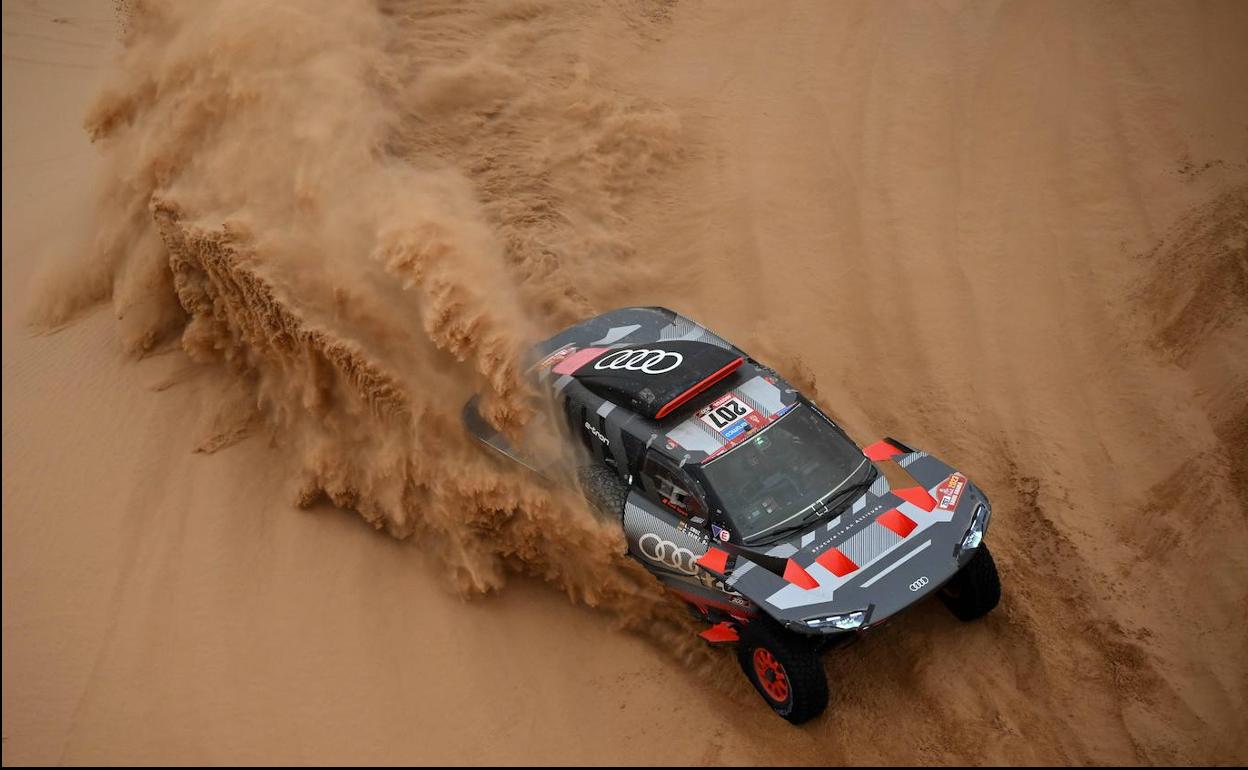 The crash damaged the chassis of his Audi. 