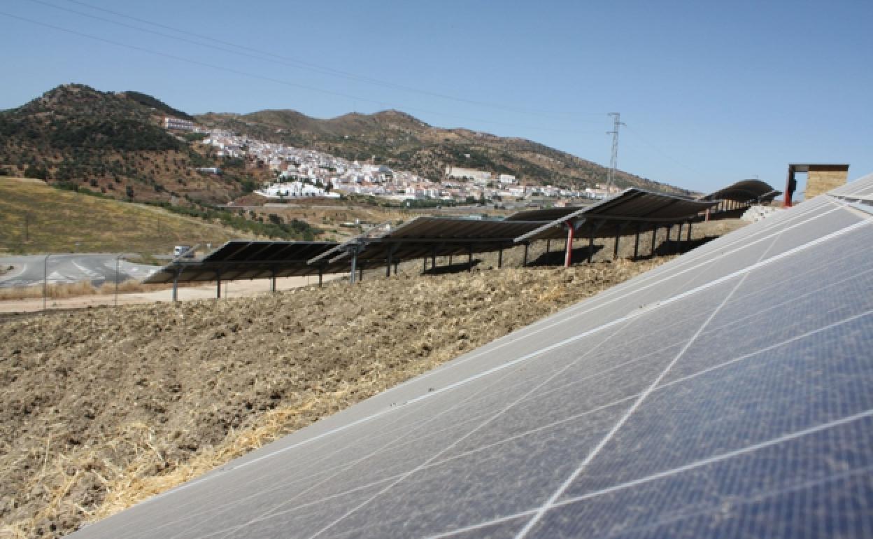 A solar farm in Casabermeja. 