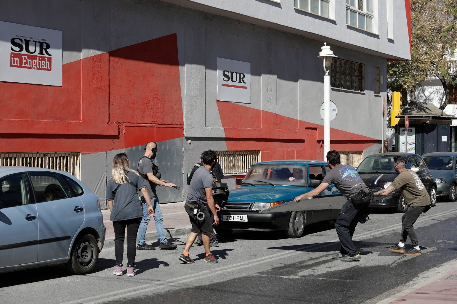Filming of the Netflix series The Snow Girl (La Chica de Nieve), in Malaga last March.