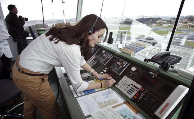 Flight control tower at La Coruña airport