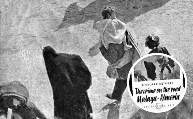 One of Bethune's photographs and inset, the cover of his book 