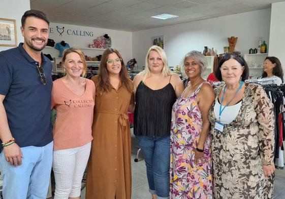 Staff and volunteers at the new charity shop.