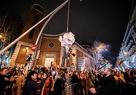 Demonstrators on New Year's Eve.