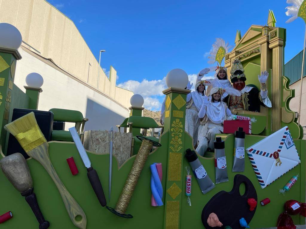 The floats and costumes in Álora were made by a local resident.