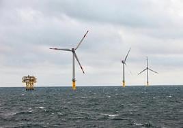 An offshore wind farm in northern Europe.
