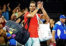 Nadal, as he waved good-bye to Brisbane.