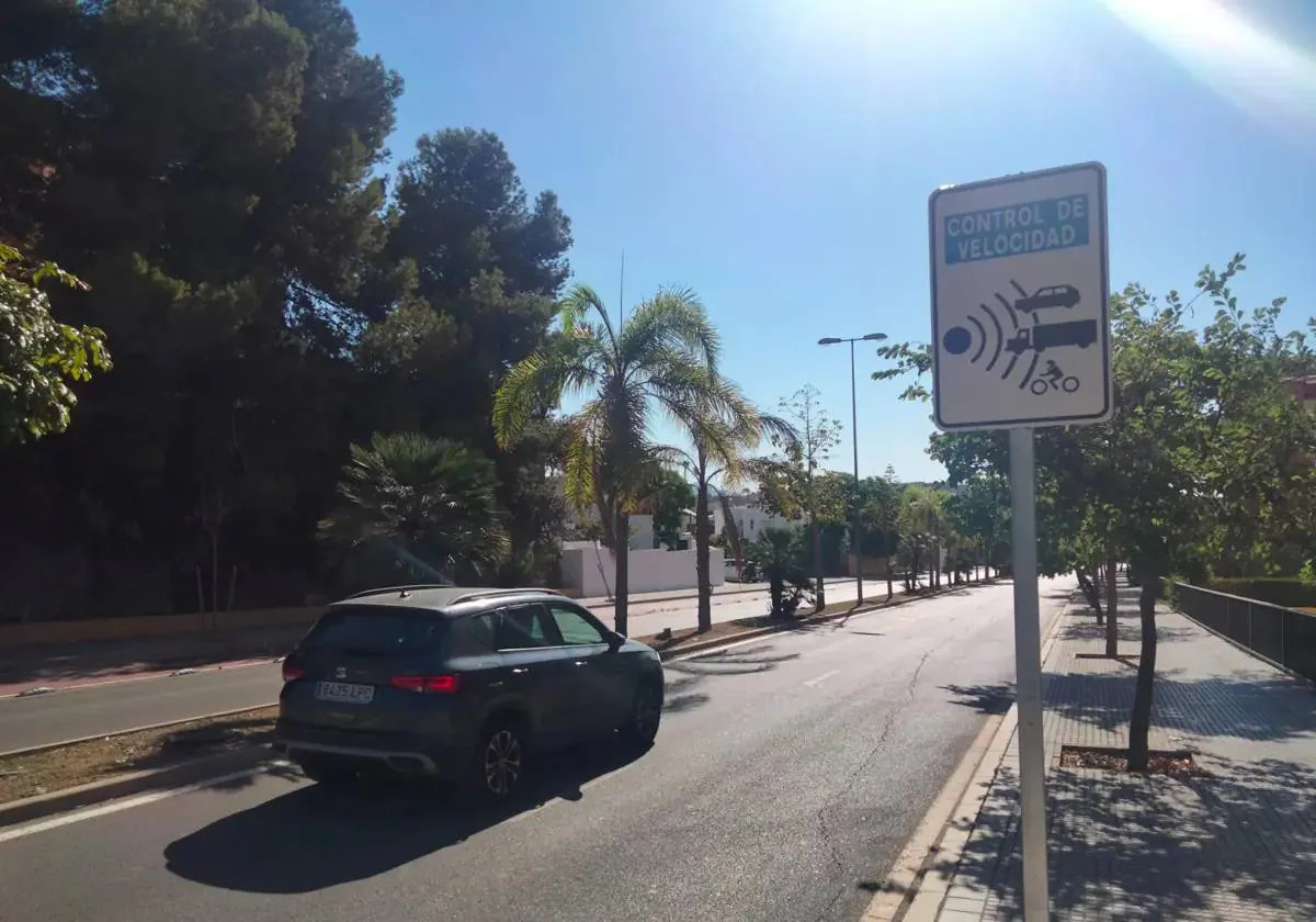 View of the second speed camera installed in the Puerto de la Torre district.