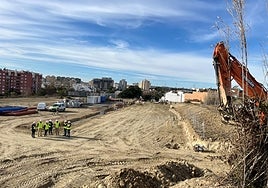Work on the new access road begins.
