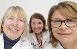 Volunteers Beth, Gloria and Miriam interpreters at the Axarquía hospital in Torre del Mar.