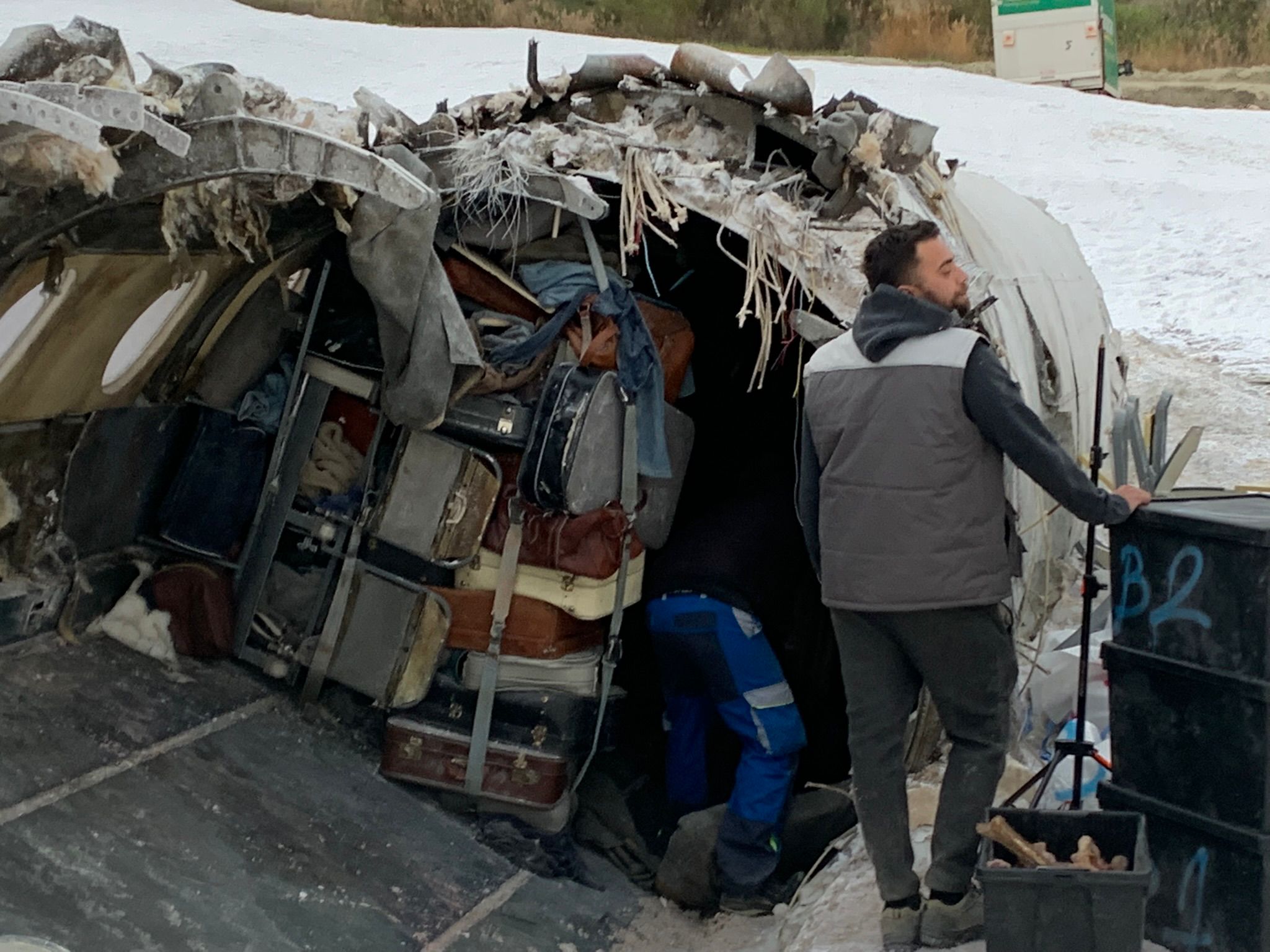 This is how an olive grove was transformed into a film set when the Oscar award contender Society Of The Snow was shot in Spain's Sierra Nevada