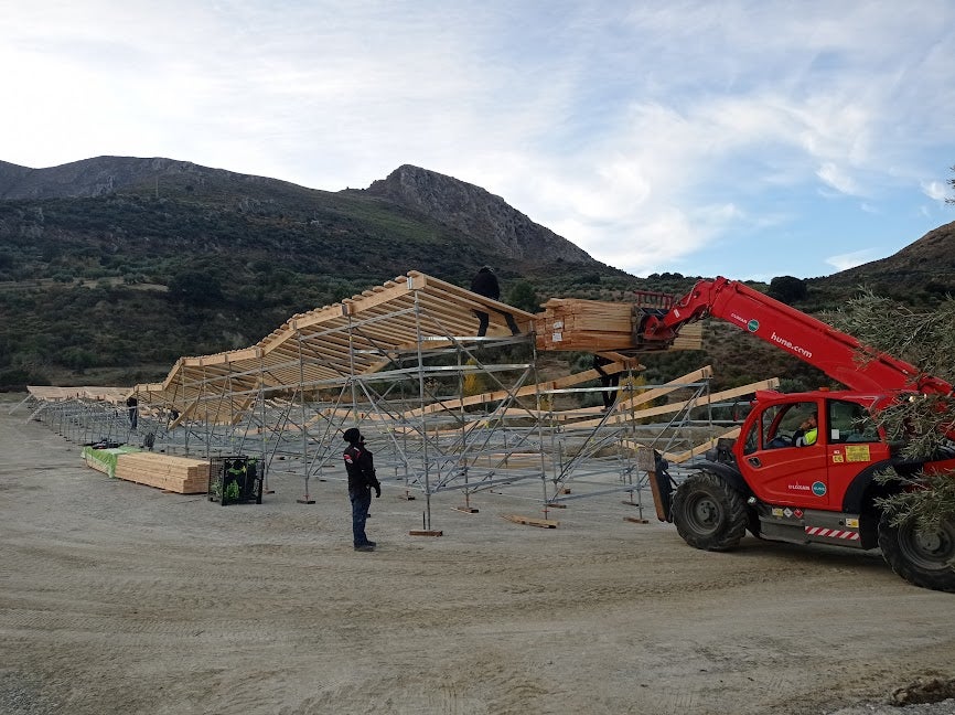 This is how an olive grove was transformed into a film set when the Oscar award contender Society Of The Snow was shot in Spain's Sierra Nevada
