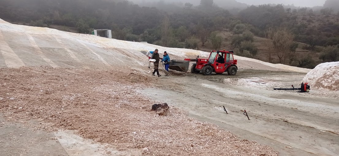 This is how an olive grove was transformed into a film set when the Oscar award contender Society Of The Snow was shot in Spain's Sierra Nevada