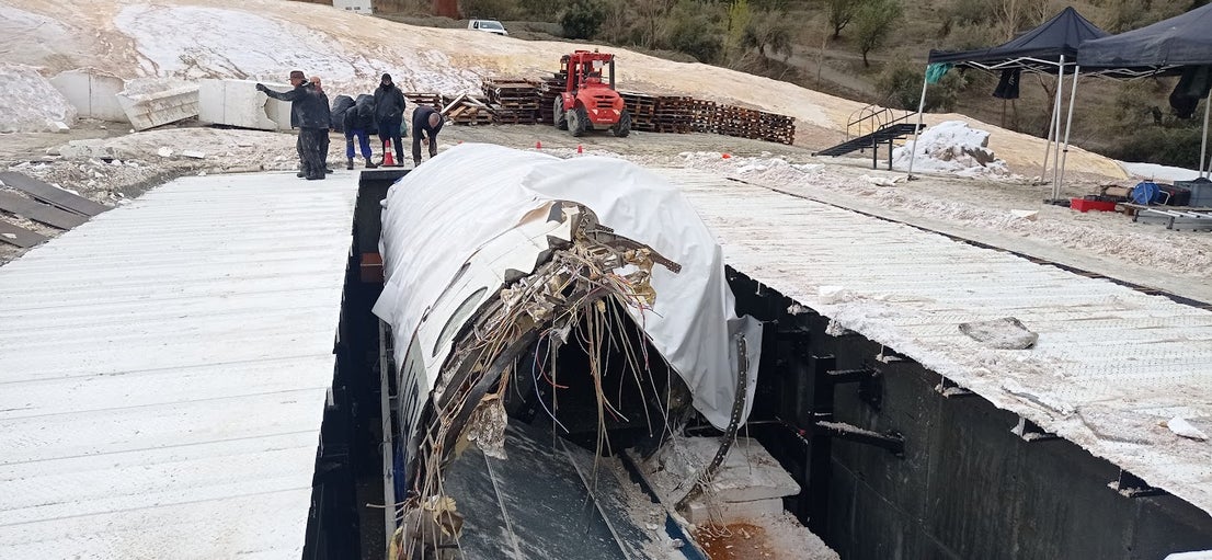 This is how an olive grove was transformed into a film set when the Oscar award contender Society Of The Snow was shot in Spain's Sierra Nevada