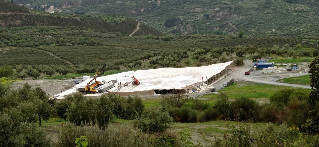 This is how an olive grove was transformed into a film set when the Oscar award contender Society Of The Snow was shot in Spain's Sierra Nevada