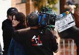 Milena Smit, filming the first scenes of the second season of 'The Snow Girl'.