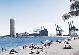 Recreation of the project of the port tower, designed by José Seguí.