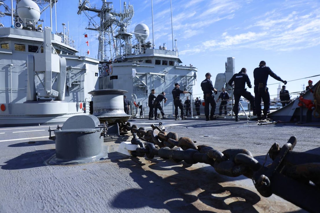 Spanish Navy warships in Malaga
