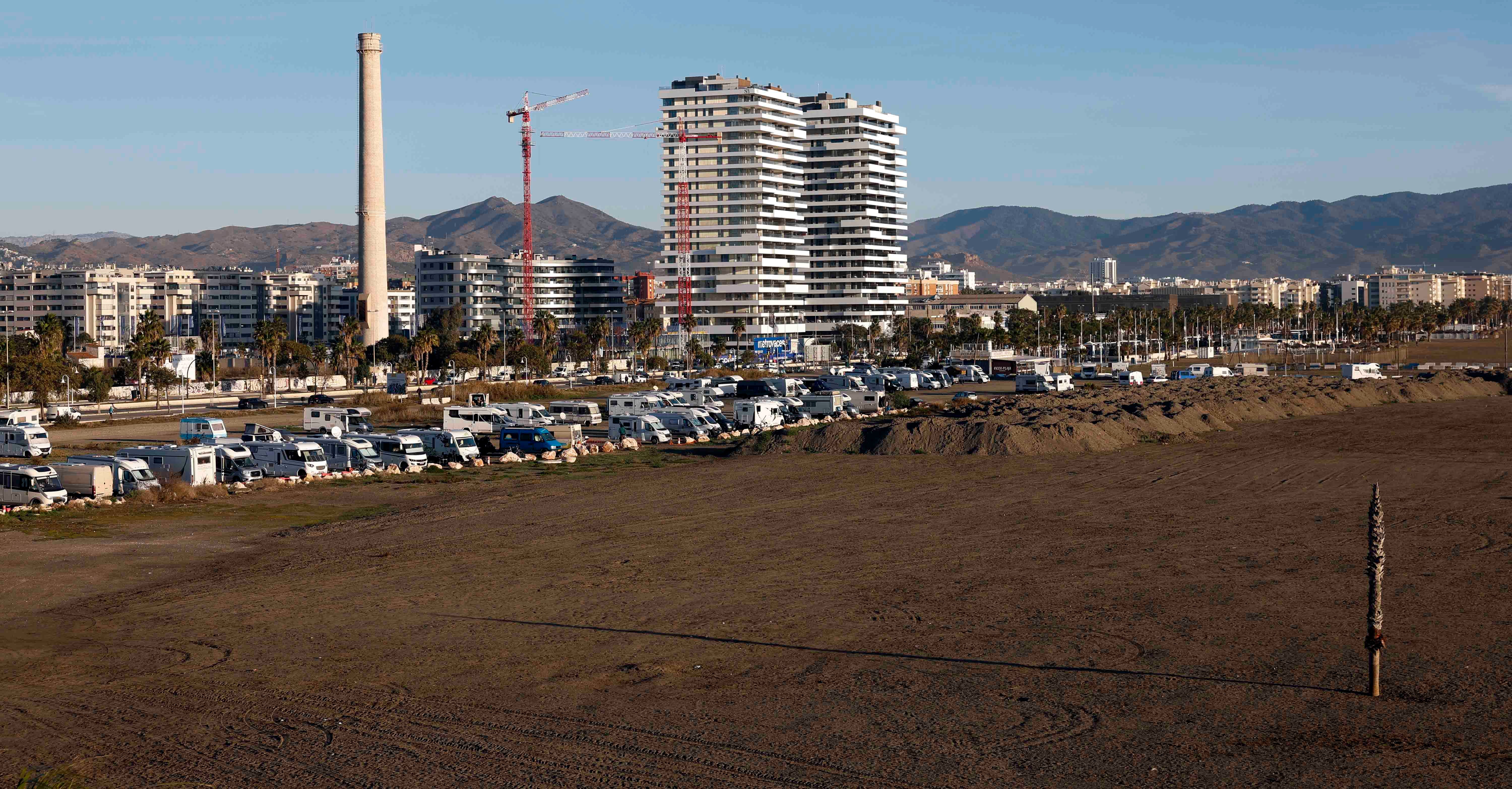 Caravans parked in Sacaba.