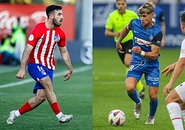 Carlos Puga and Javier Avilés, representing their former clubs.