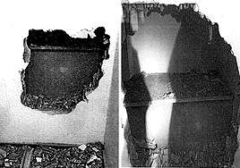 The double wall behind which Sibora's body was found.