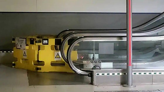 Malaga Airport train station's broken escalator finally being fixed after spare part arrives from Korea