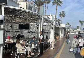 Terraces in Marbella's Puerto Banús.