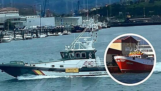 Fishing boat with 13 crew members on board in distress and sinking nine miles off the coast of Spain