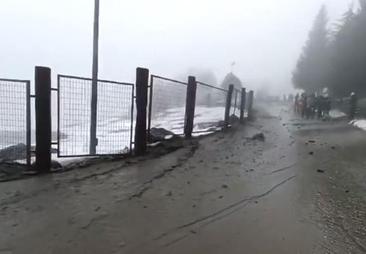 Two hundred people evacuated as a torrent of mud cascades down several ski slopes in Spain's Sierra Nevada