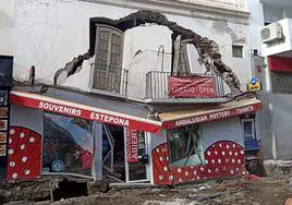 The building collapsed during the excavation of an external trench.