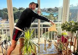 Craig Smith, 39, in his new home in Torremolinos.