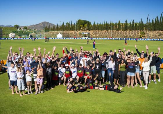 Hornchurch cricket club fans at the Cártama Oval on Thursday.