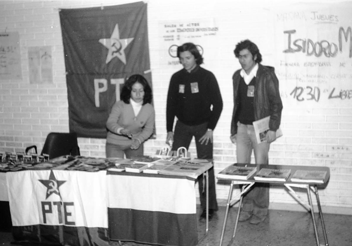 Sánchez Aranda during her time as an activist for the Labour Party of Spain (PTE).