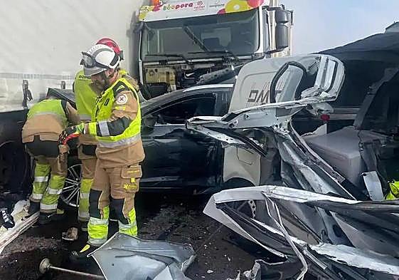Multiple crash on the AP-7 in Castellón due to fog.