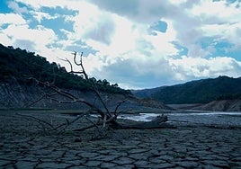 View of La Concepción Reservoir after the rainfall ten days ago.