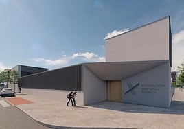 What the rehearsal room will look like at the end of construction.