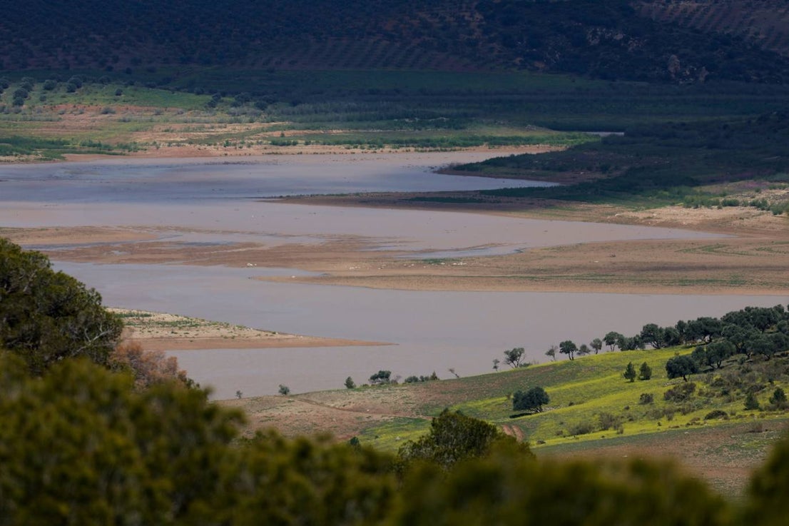 Panoramic view of the Guadalhorce, taken on Monday.
