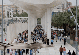 Busy scenes in Malaga city on Saturday.