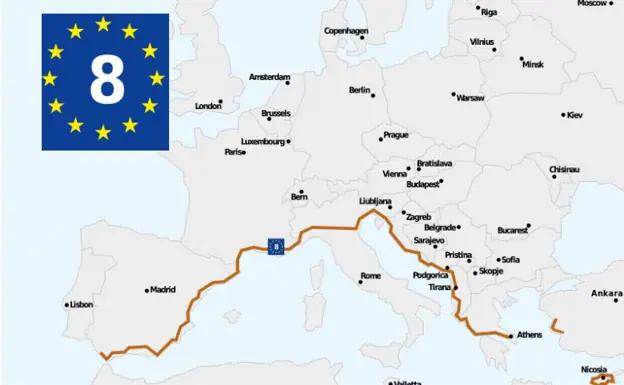 Eurovelo 8, Mediterranean route.
