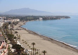 La Rada de Estepona beach, seen from the Mirador de El Carmen.